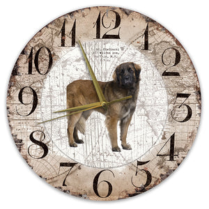 Houten Klok - 30cm - Hond - Leonberger