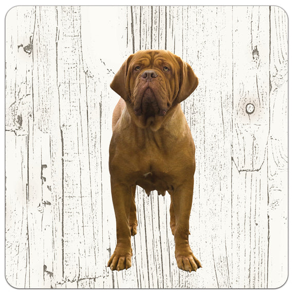 Hond Bordeaux Dog | Houten Onderzetters 6 Stuks