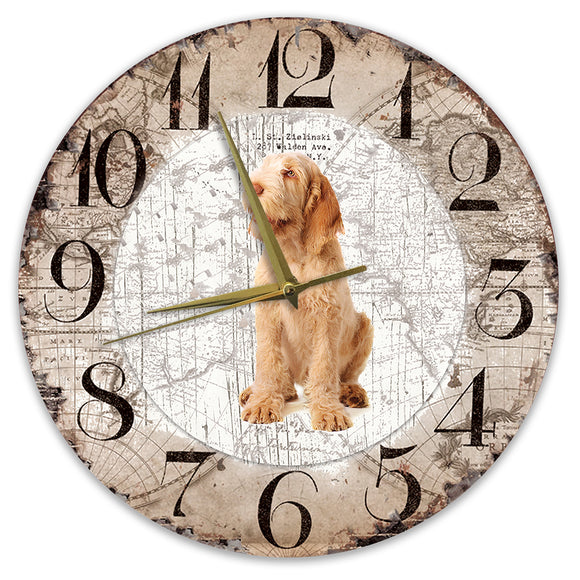 Houten Klok - 30cm - Hond - Spinone Italiano