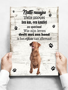 Wandbord hond: Chesapeake Bay Retriever - 30 x 42 cm